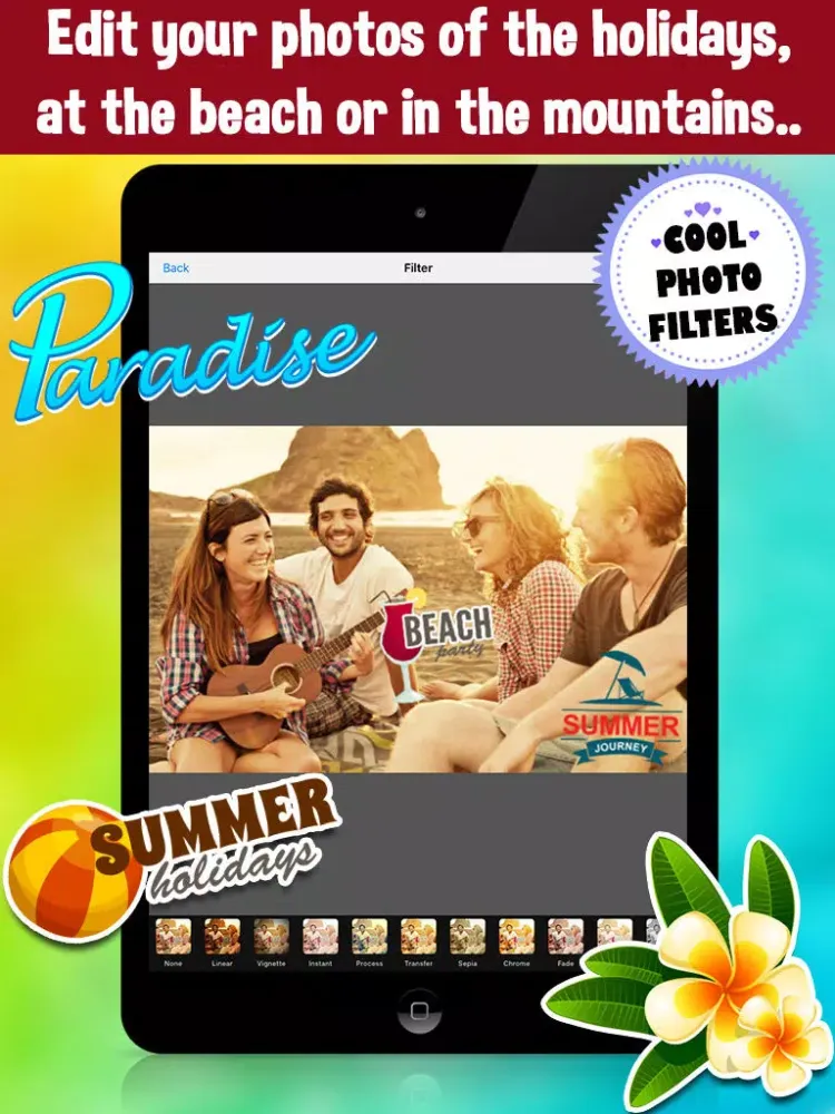 Summer Candy Photo Editor - Edit Your Beach Summer Adventures iPad 應用截圖