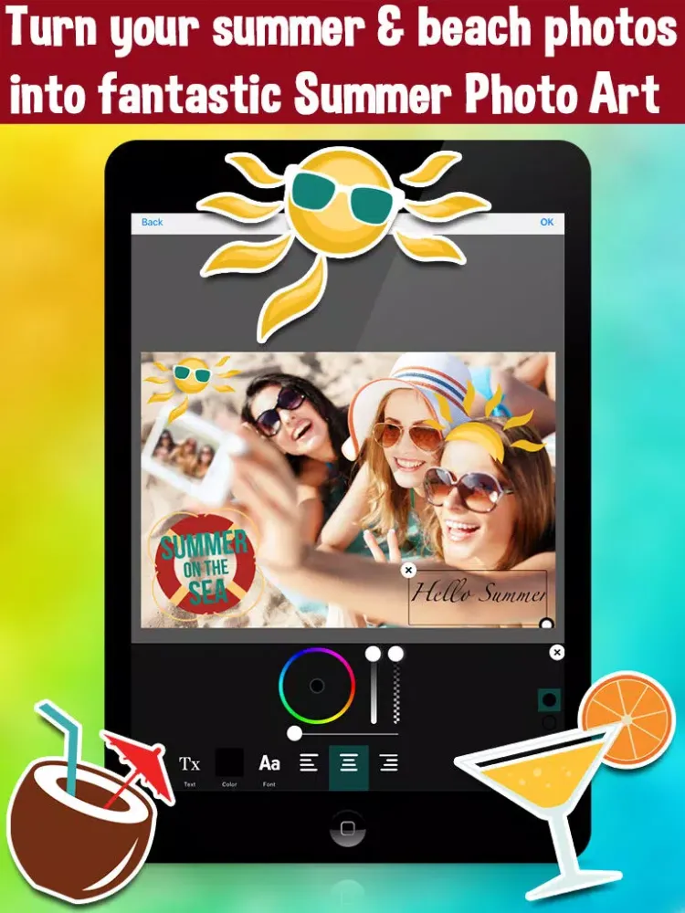 Summer Candy Photo Editor - Edit Your Beach Summer Adventures iPad 應用截圖
