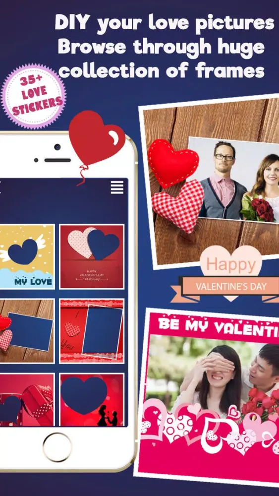Captures d'écran de Valentine's Day Frames & Photo Editor