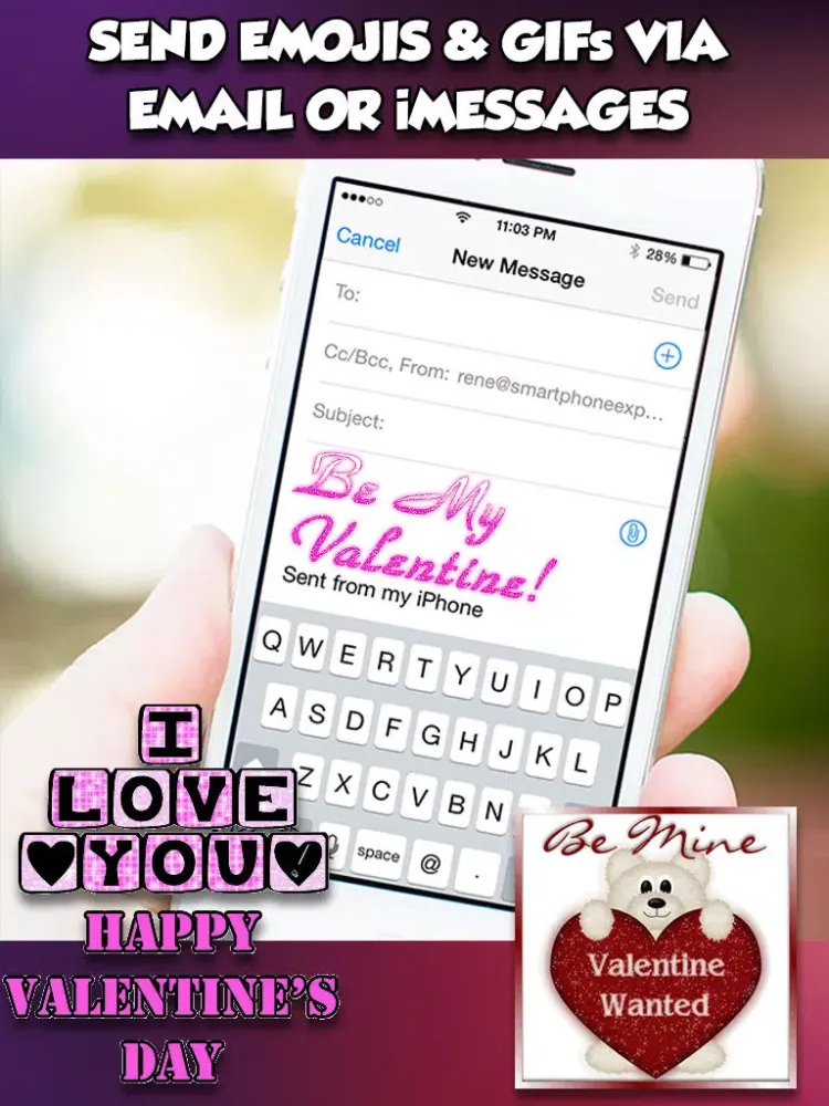 Valentine's Day 3d Emojis & GIFs iPad  スクリーンショット