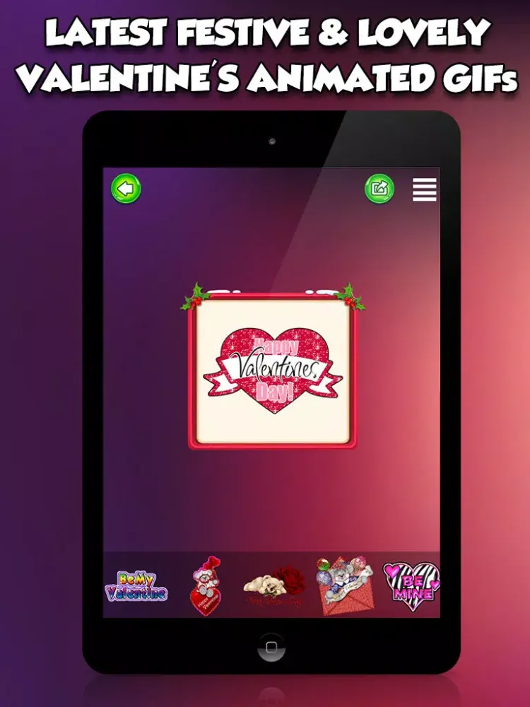 Valentine's Day 3d Emojis & GIFs iPad  スクリーンショット