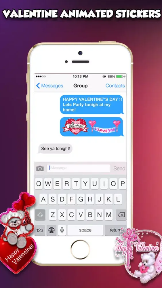 Valentine's Day 3d Emojis & GIFs スクリーンショット