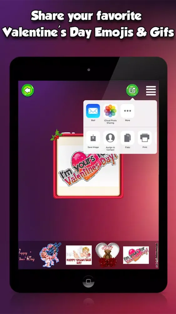 Valentine's Day 3d Emojis & GIFs スクリーンショット