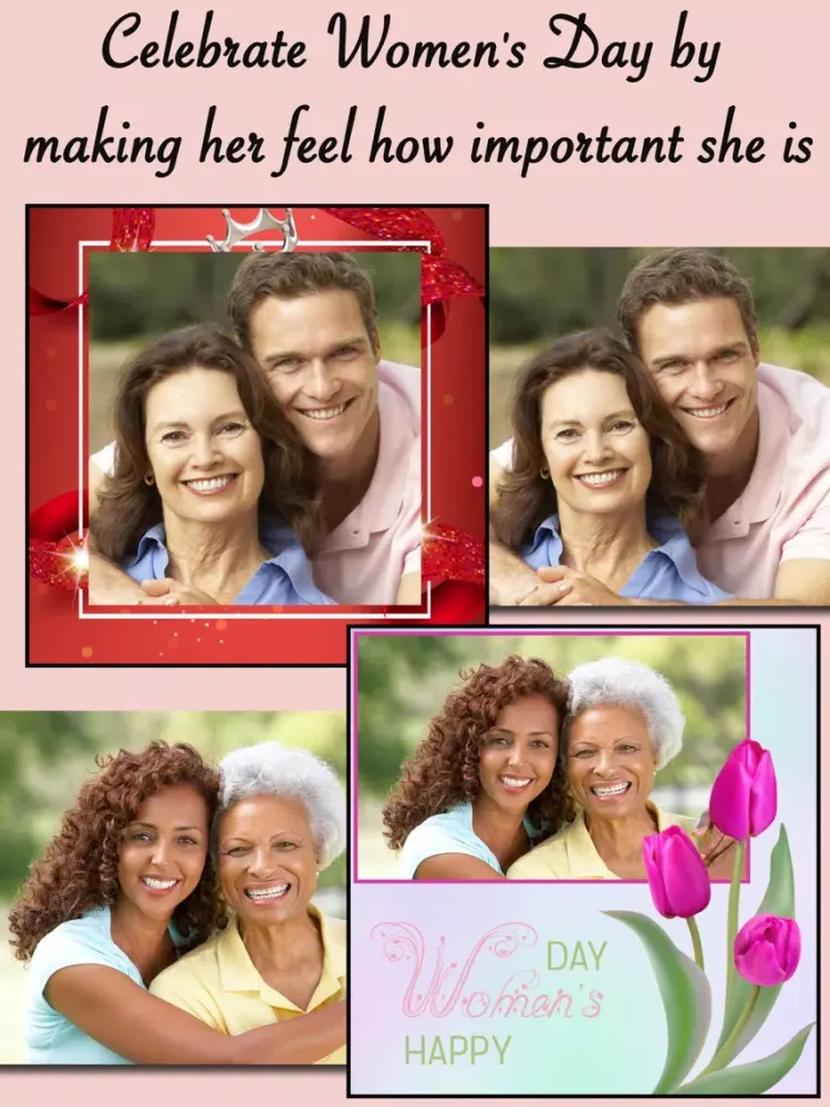 Women's Day Photo Frames & Collage Editor iPad 應用截圖