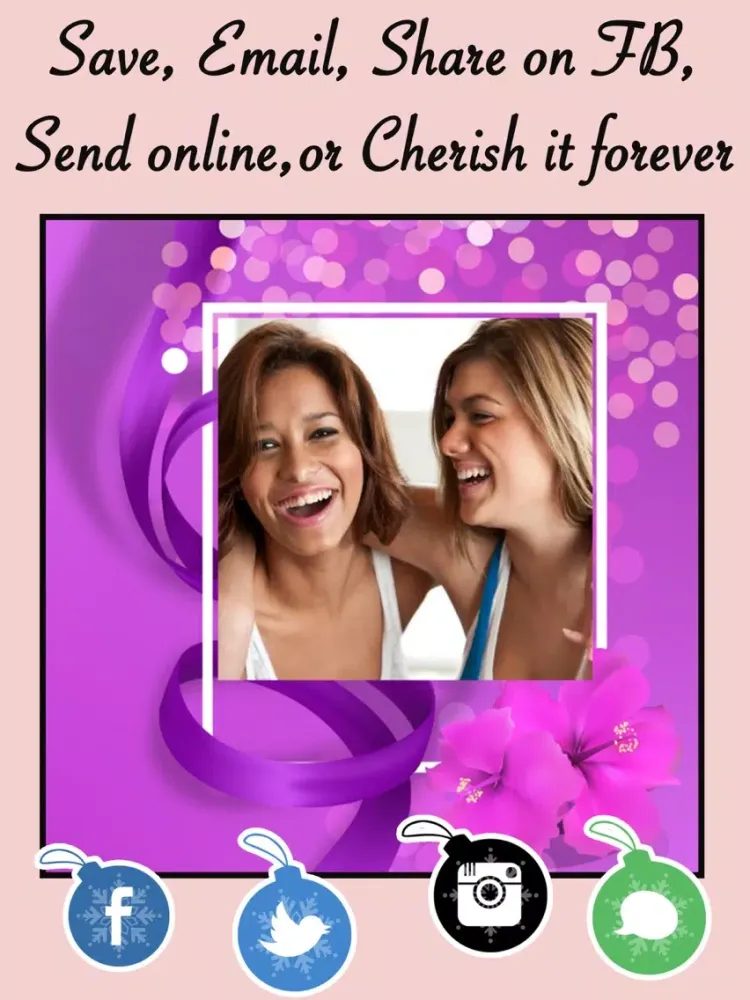 Women's Day Photo Frames & Collage Editor iPad 應用截圖