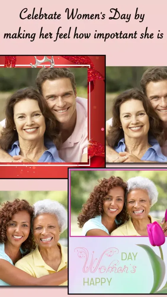 Women's Day Photo Frames & Collage Editor應用截圖
