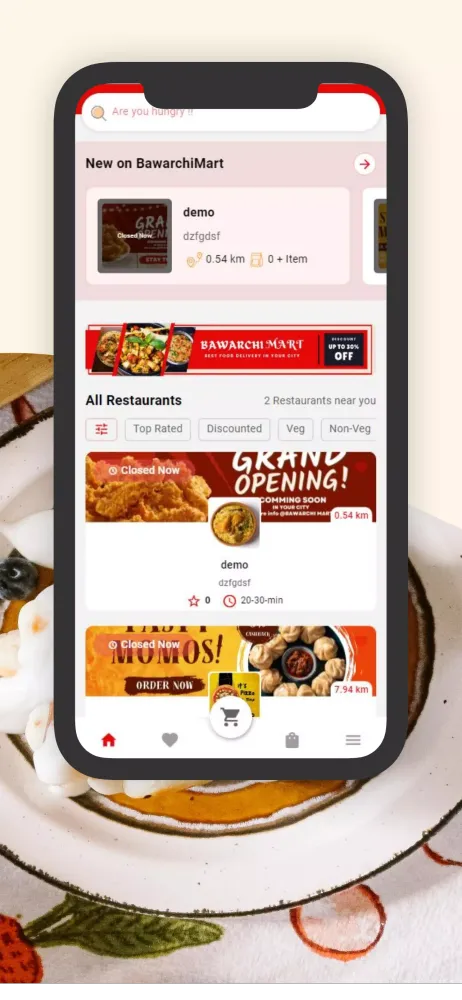 Tangkapan layar DineCart