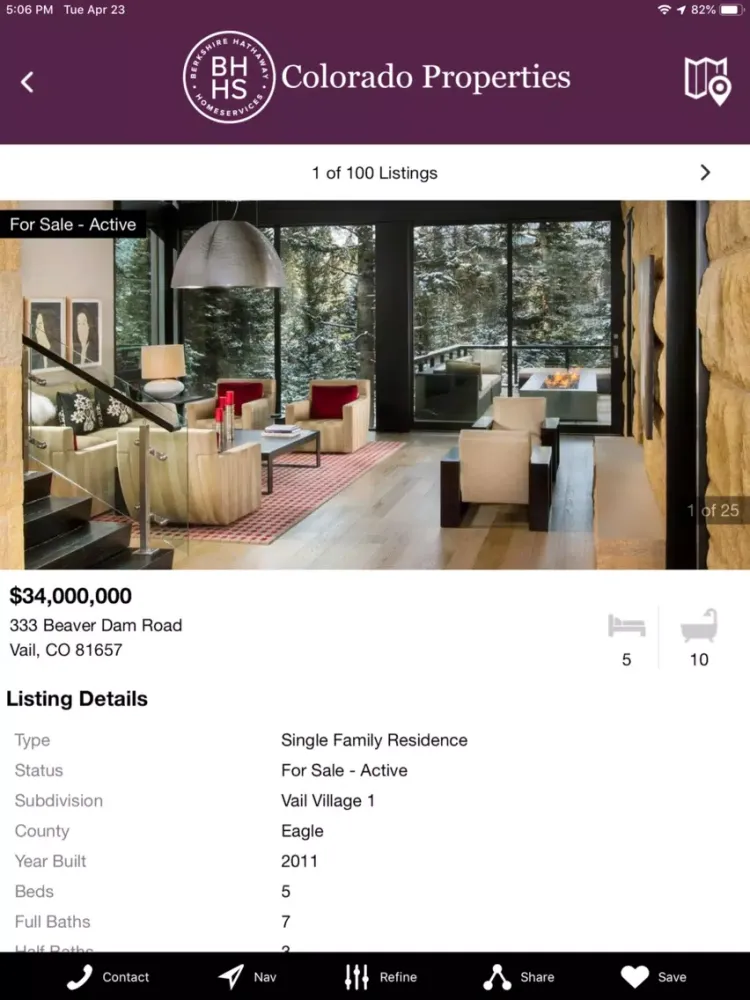 Capturas de pantalla de BHHS Colorado Properties iPad 