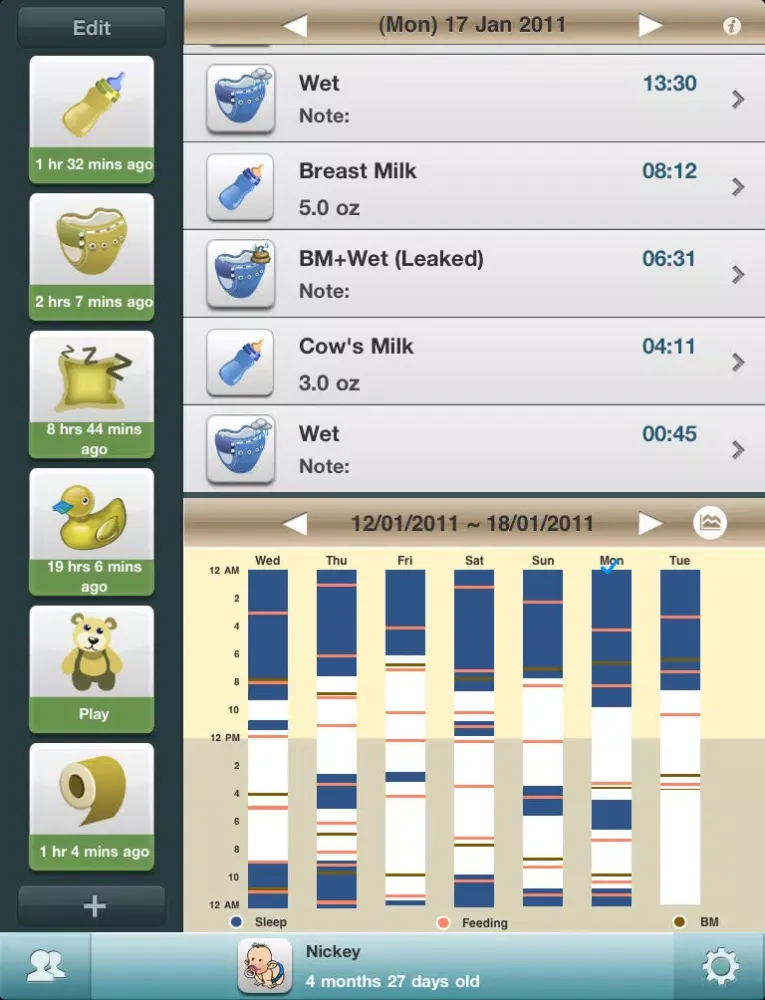 Baby Log - Activities, Growth and Milestones iPad  স্ক্রিনশট