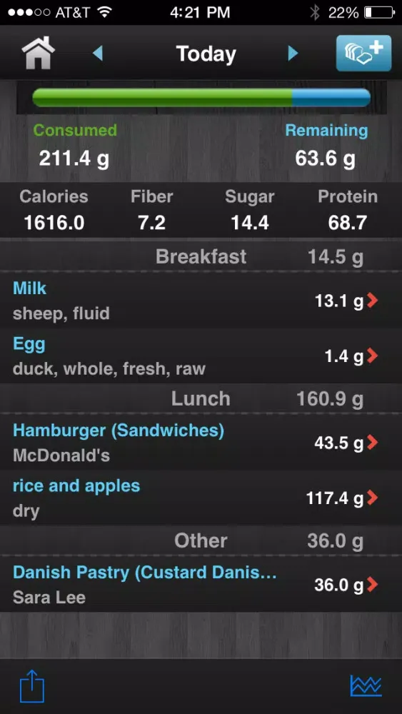 صور Diabetes App - blood sugar control, glucose tracker and carb counter