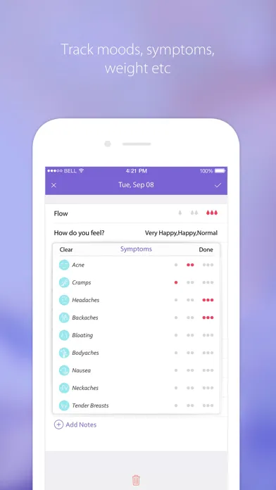 Period Tracker - Menstrual & Ovulation Calendar スクリーンショット