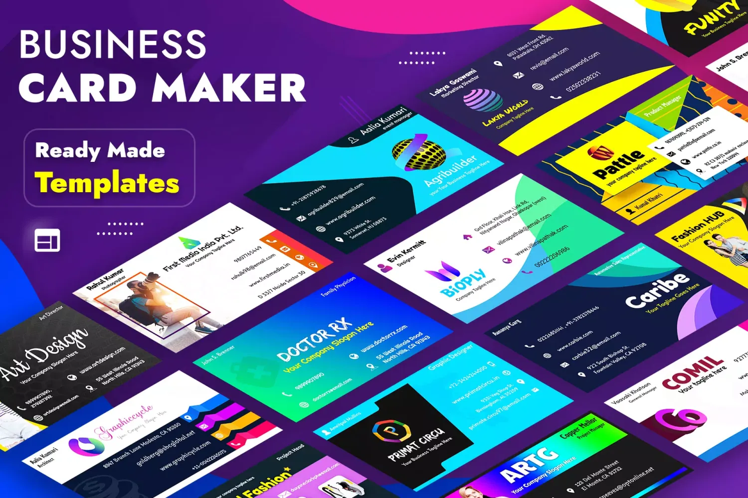 Digital Business Card Maker Screenshots
