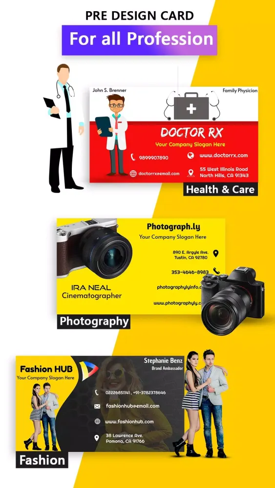 Digital Business Card Maker Screenshots