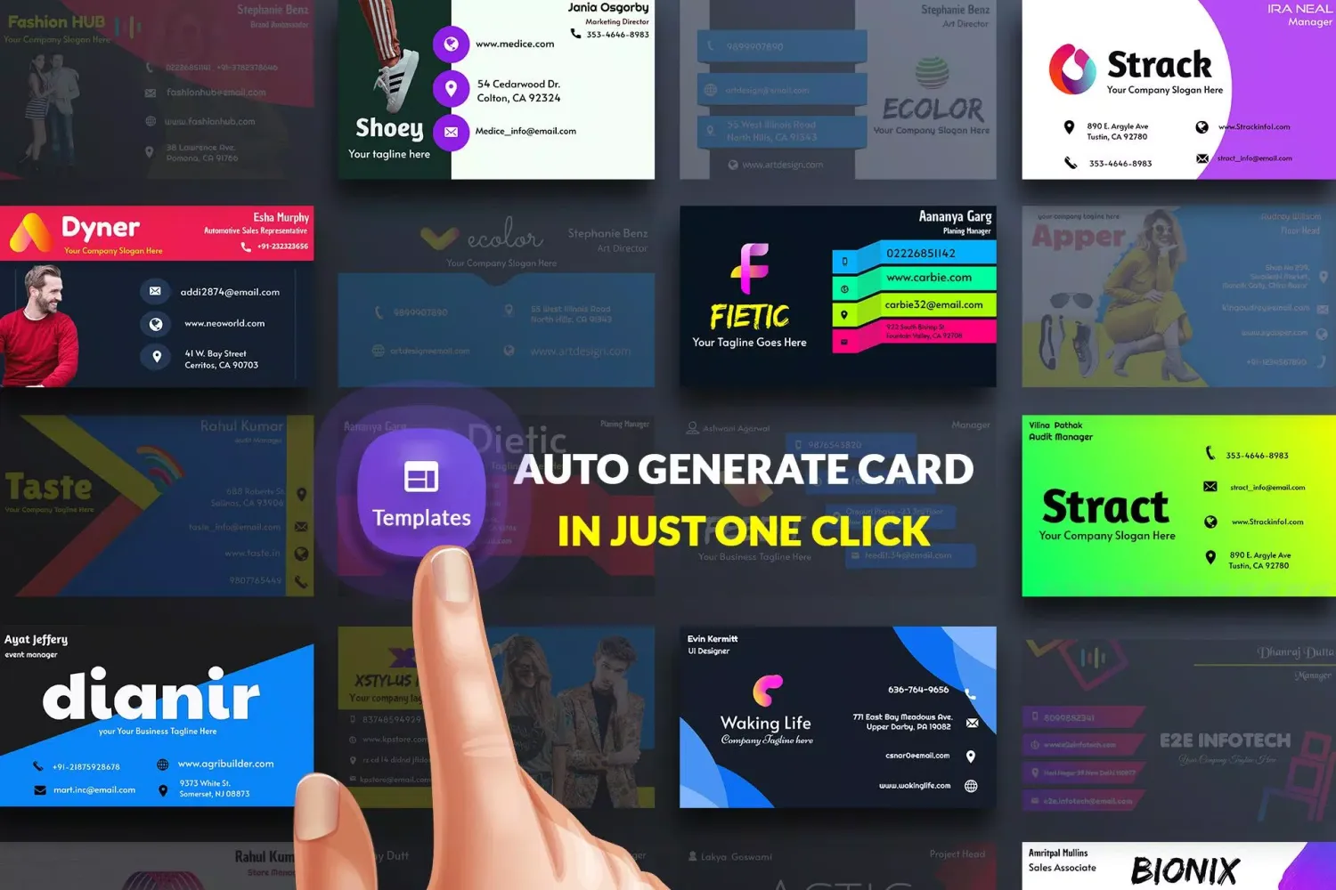 Digital Business Card Maker Screenshots
