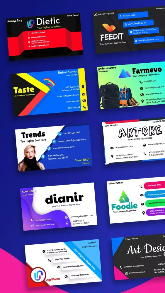 Digital Business Card Maker Screenshots