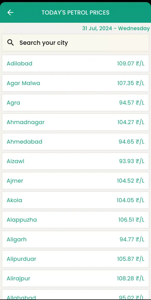 Capturas de tela do Vegetable Market Price