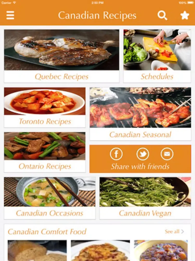 Canadian Food Recipes - best cooking tips, ideas iPad 應用截圖