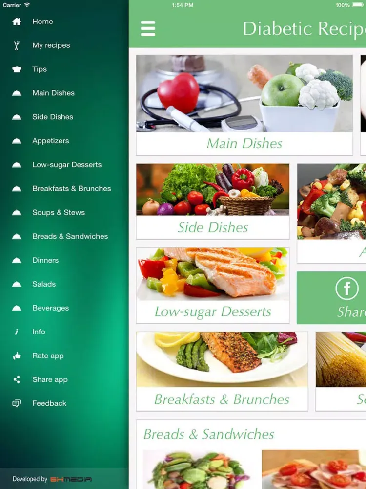 Diabetic Recipes - healthy cooking tips, ideas iPad  স্ক্রিনশট