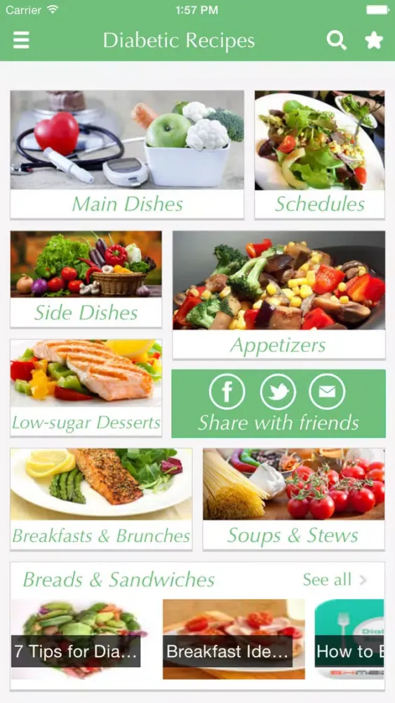 Diabetic Recipes - healthy cooking tips, ideas স্ক্রিনশট