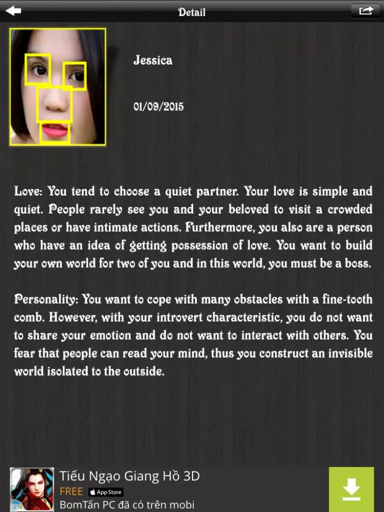 Face Reader - free facial recognition & face reading app iPad  Ekran Görüntüleri