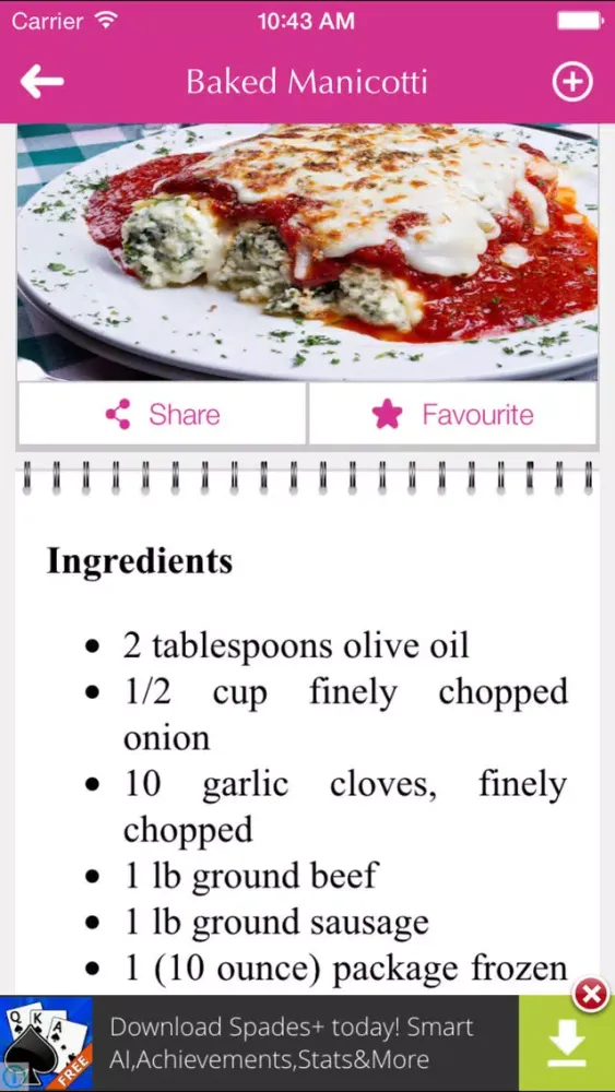 Screenshot di Italian Food Recipes - best cooking tips, ideas
