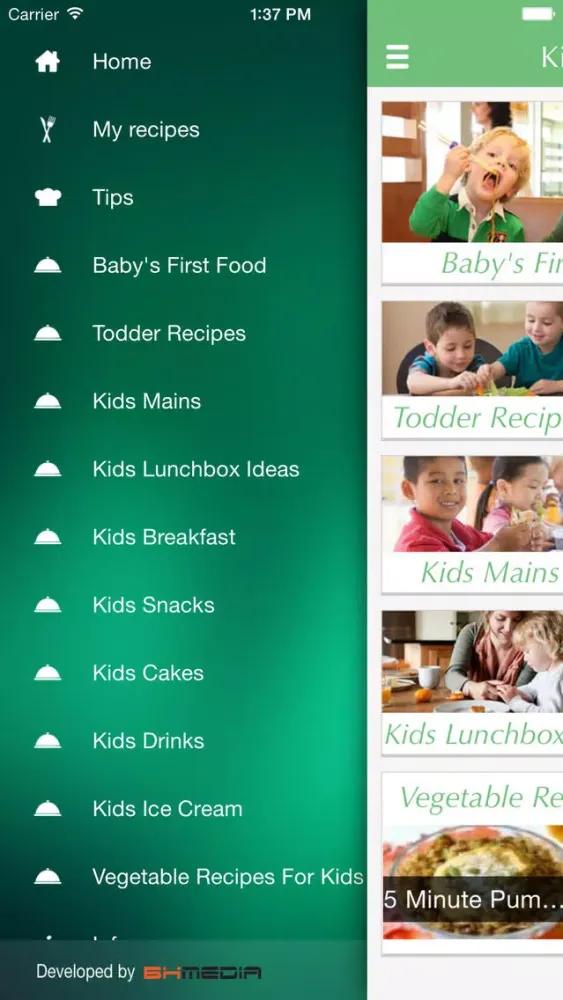 Kids Food - Recipes for babies toddlers and family .应用截图