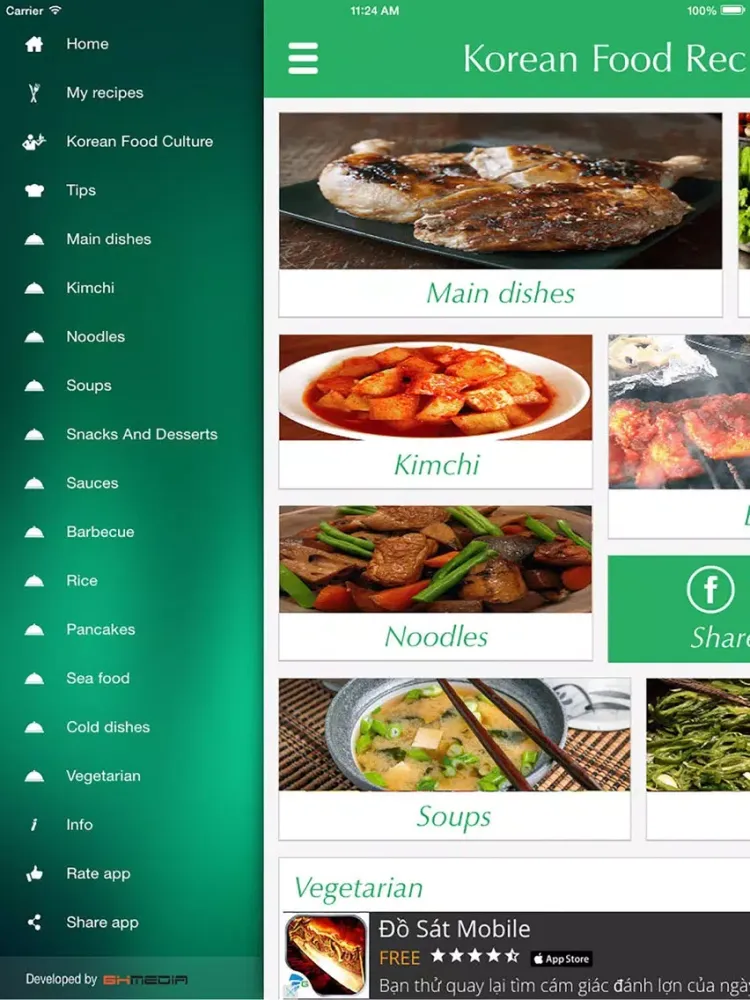 Скриншоты Korean Food Recipes - best cooking tips, ideas iPad 