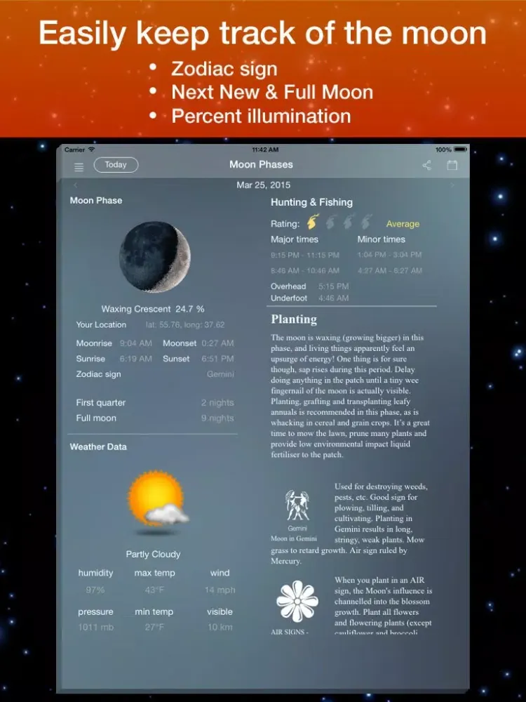 Screenshot di Moon Phase Calendar . iPad 