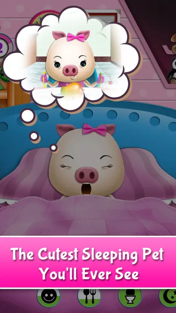My Talking Pet - virtual pig with free mini games for kids 스크린샷