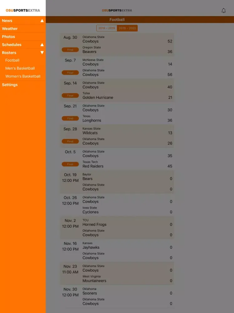 OSU Sports Extra iPad 应用截图