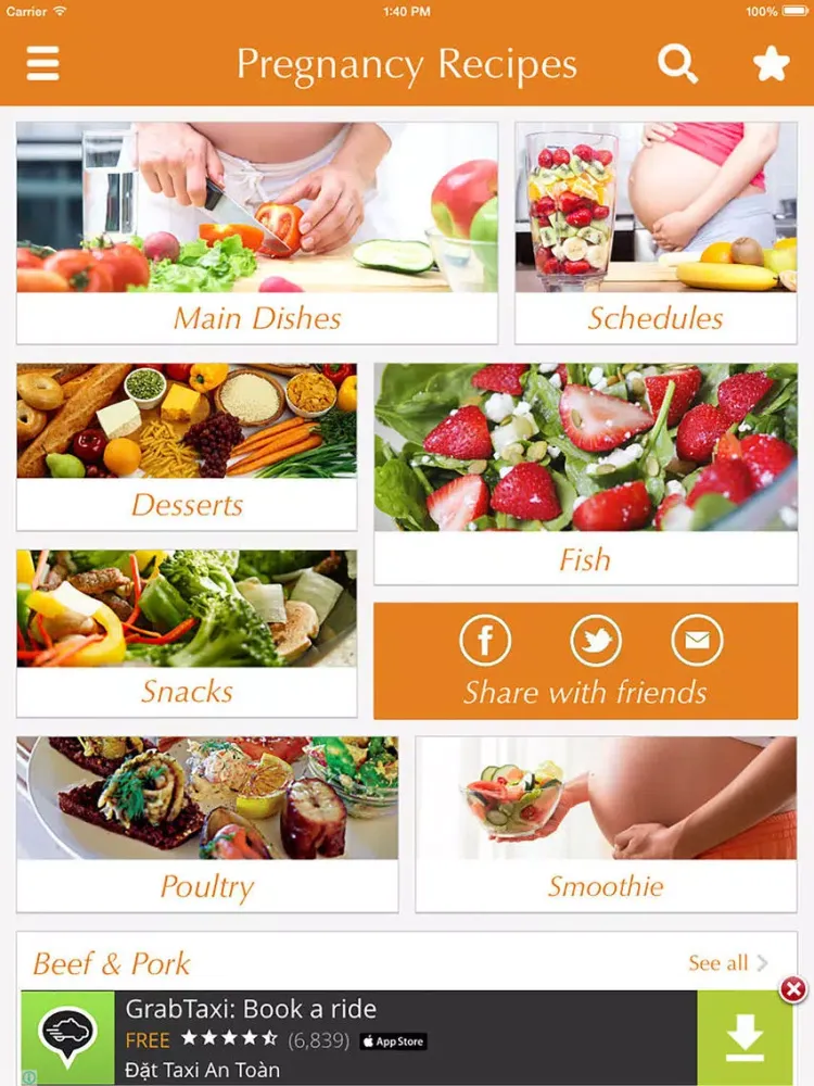 Pregnancy Recipes - healthy cooking tips, ideas iPad  Screenshots