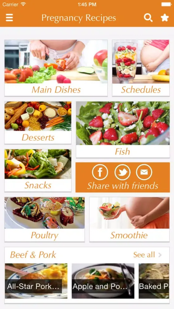 Pregnancy Recipes - healthy cooking tips, ideas Screenshots