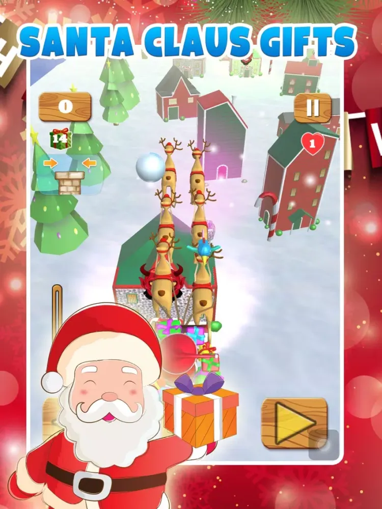 Santa Claus Gifts - free 3D Christmas game iPad  Screenshots