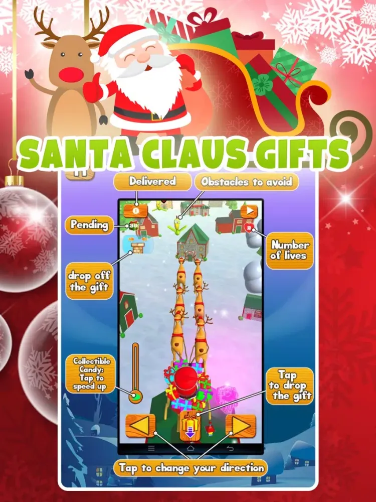 Santa Claus Gifts - free 3D Christmas game iPad  Screenshots