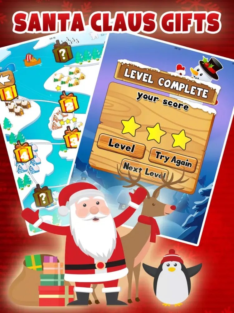 Santa Claus Gifts - free 3D Christmas game iPad  Screenshots
