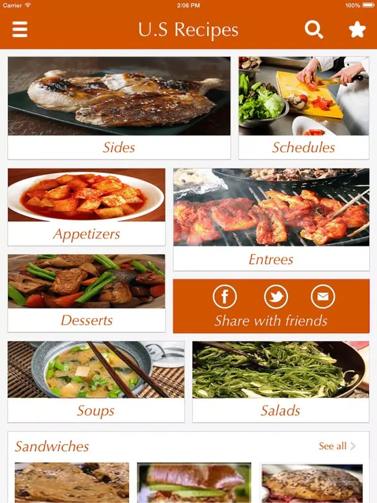 Screenshot di U.S. Food Recipes - best cooking tips, ideas iPad 