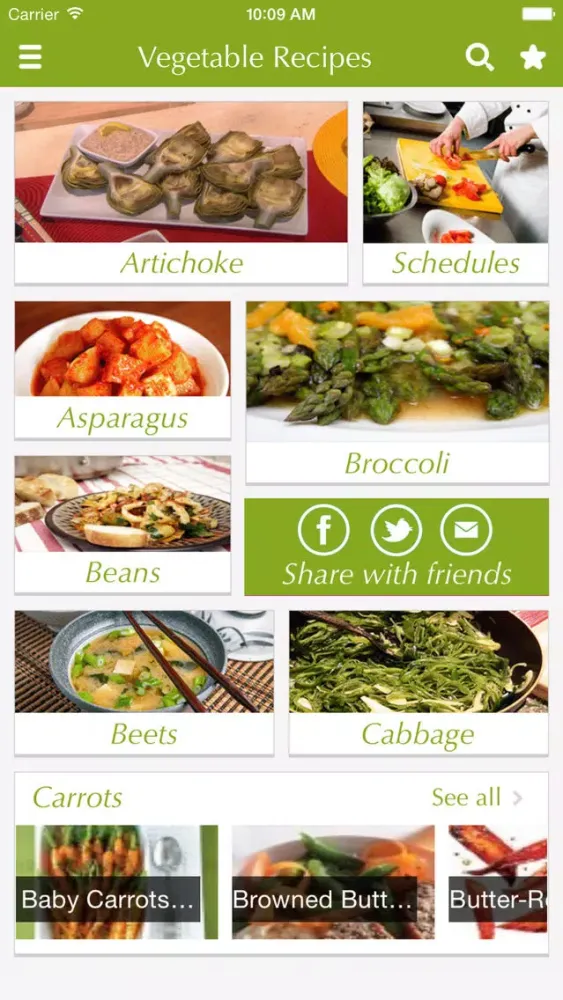Tangkapan layar Vegetable Food Recipes - best cooking tips, ideas