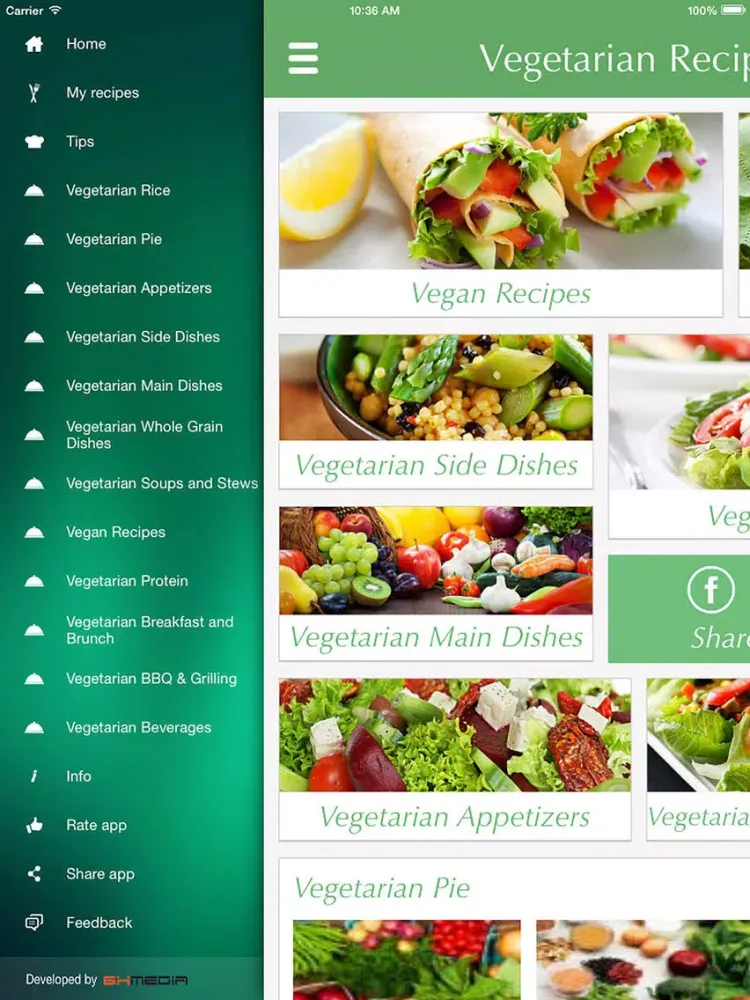 Vegetarian Recipes - healthy cooking tips, ideas iPad  স্ক্রিনশট