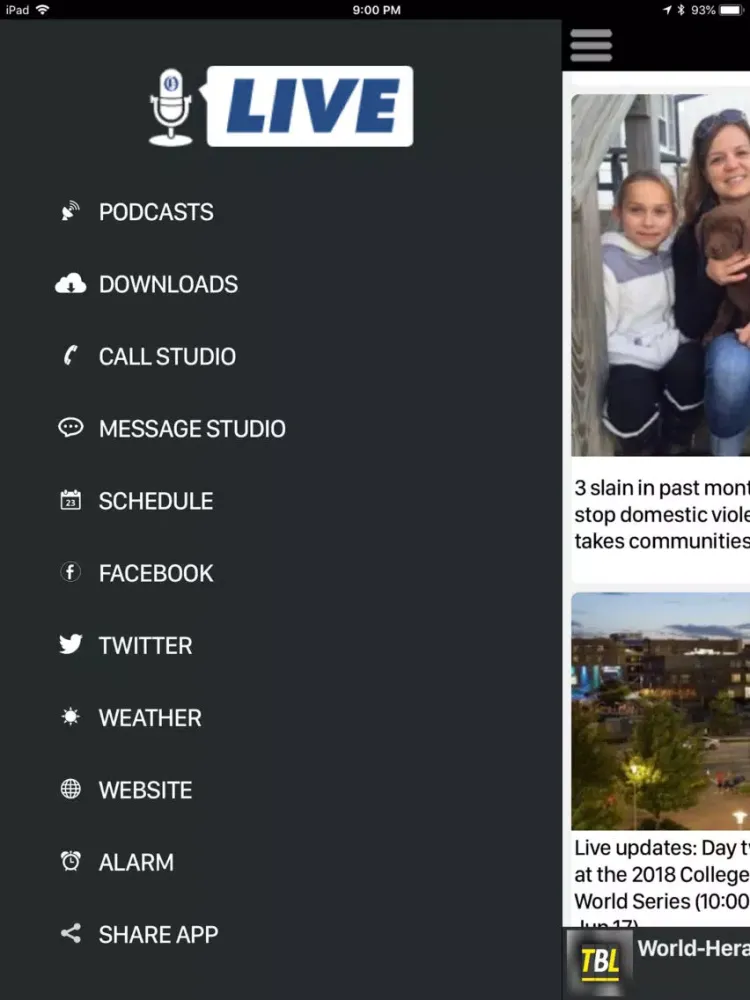 Capturas de tela do World-Herald Live iPad 