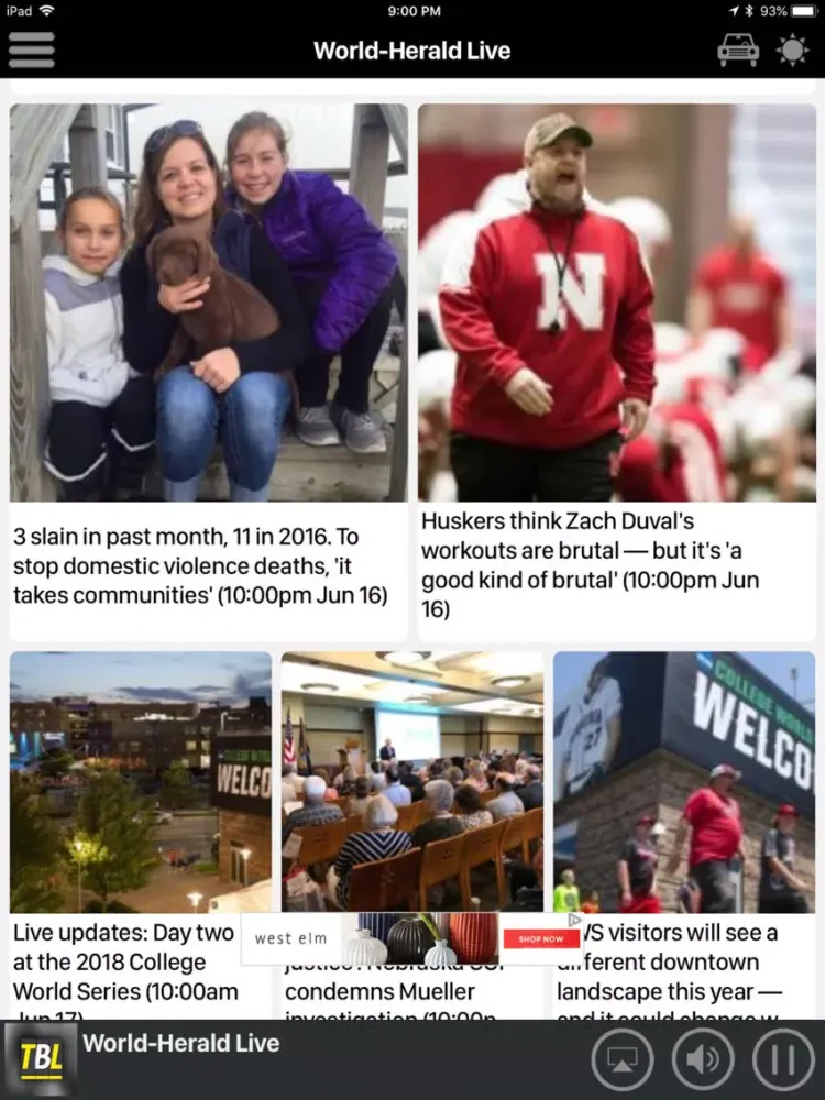 Capturas de tela do World-Herald Live iPad 