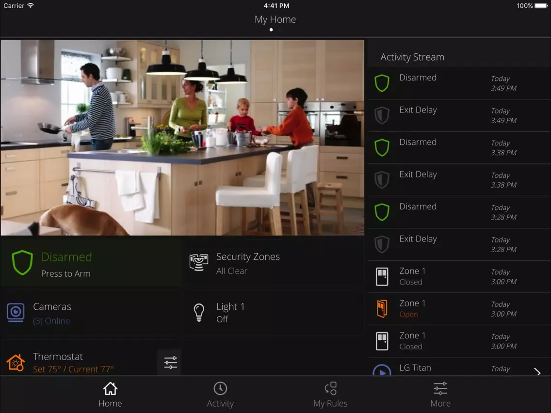 Скриншоты BHN Home Security iPad 