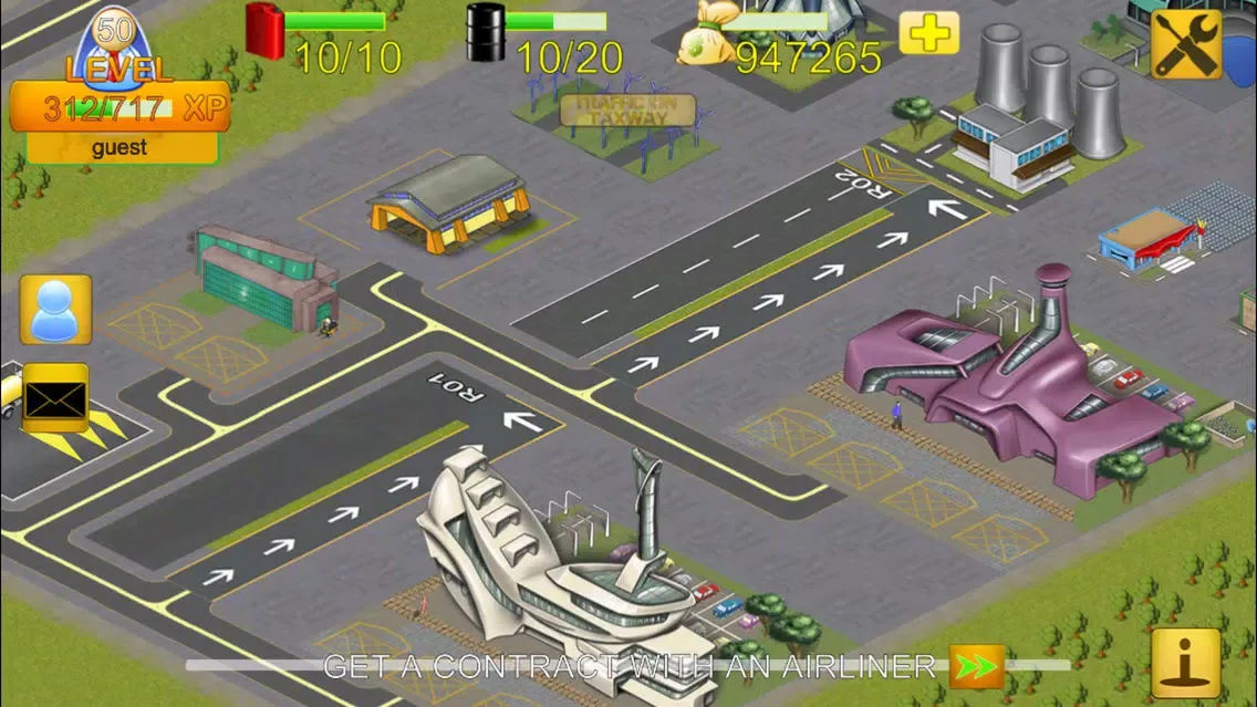 Tangkapan skrin Airport Ops - Management Saga