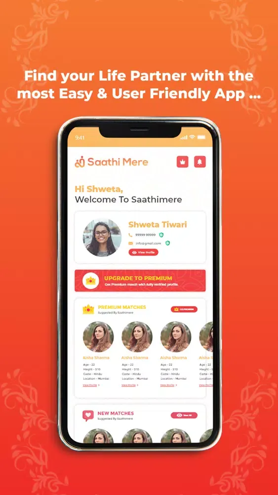 Capturas de tela do Saathi Mere - Matrimonial App