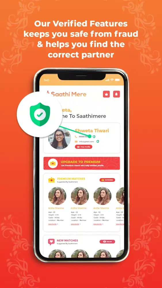 Capturas de tela do Saathi Mere - Matrimonial App