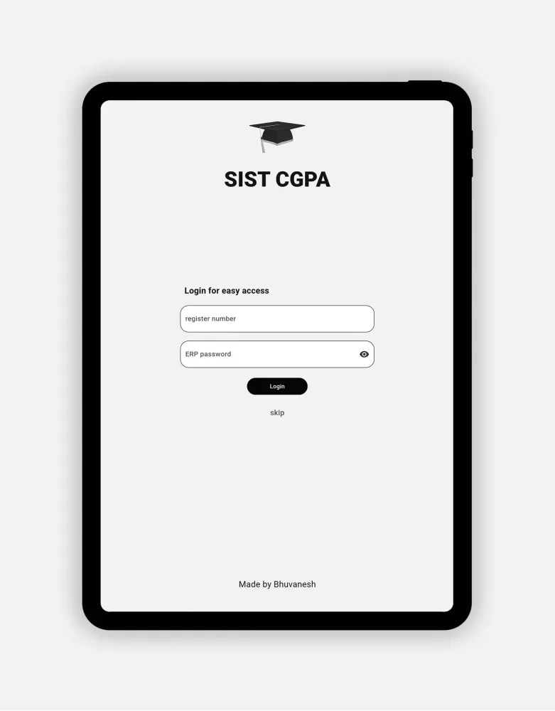 Sist Cgpa Screenshots