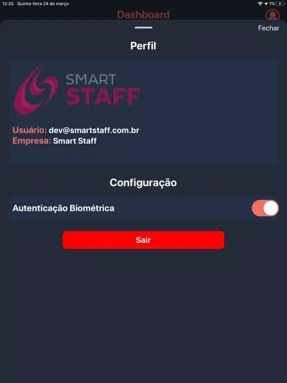 Capturas de tela do Smarts BI iPad 