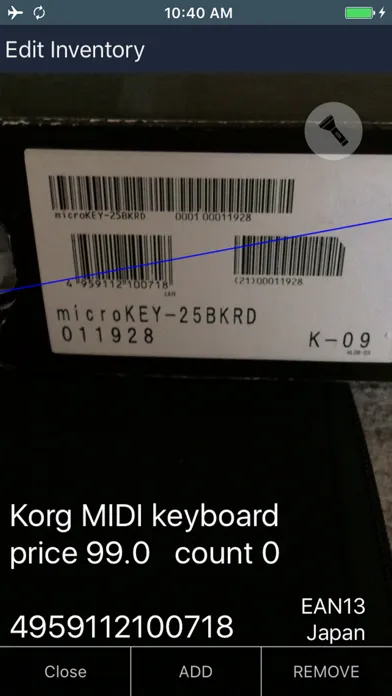 Screenshot di Store-Keeper inventory scanner