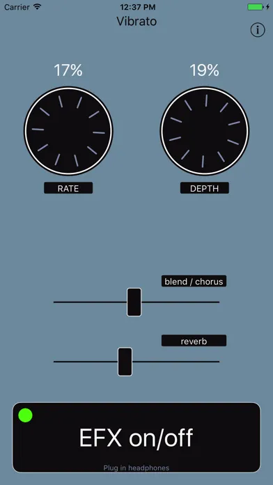 Capturas de tela do Vibrato - Audio Unit Effect