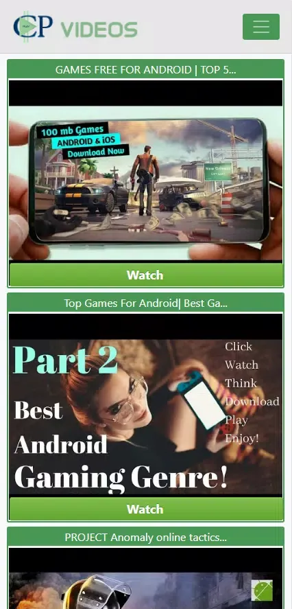 CP Videos Online Ekran Görüntüleri