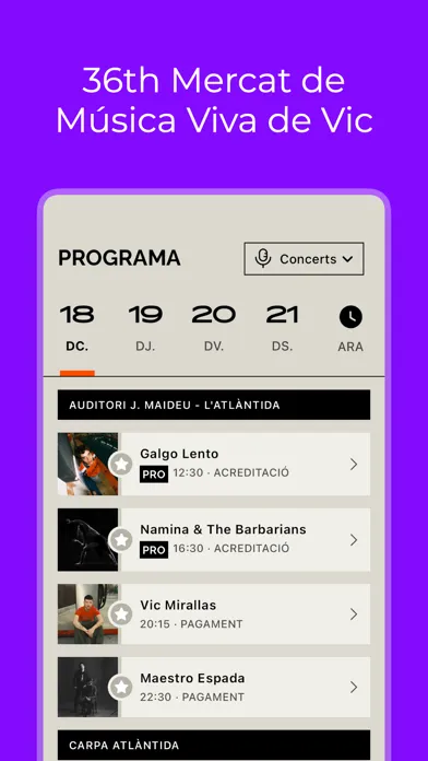 Capturas de pantalla de Mercat Música Viva Vic